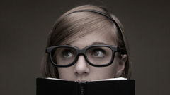 Woman glasses Books girls