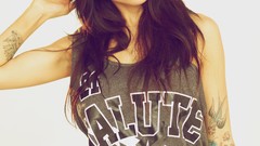 Woman glasses brunettes alie layus