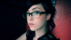 Woman glasses brunettes pierced nose Vicky Starr Bully-model