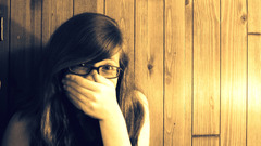 Woman glasses girls with