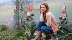 Woman glasses gnomes gnome boots redheads swings necklaces 