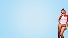 Woman glasses shirts tattoos panties baseball caps