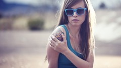 Woman glasses tattoos models TeraVena Sugimoto