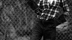 Woman gloves monochrome worker shirts cleavage necklaces Sierra 