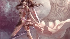 Woman goddess pole artwork fantasy art Sword girls