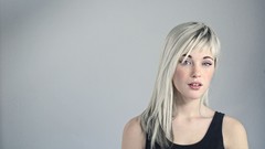 Woman gradient blondes gradient background Aaron Tyree