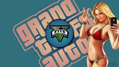 Woman grand theft auto fan art gta v V sign zdesigns