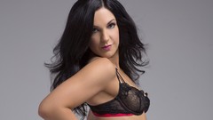 Woman gray background brunettes models bra lace bra