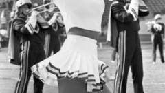 Woman grayscale cheerleaders Tricia