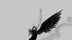 Woman grayscale monochrome angel