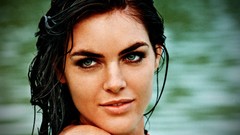 Woman Green brunettes models