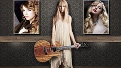 Woman guitars blondes taylor swift singers straight hair
