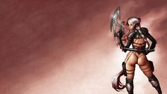 Woman Guns ass blade Warriors white hair headsets bikini Axes 