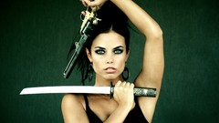 Woman Guns Dangerous Swords