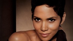 Woman Halle Berry faces Actress smiling brunettes short hair 