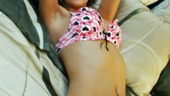 Woman handcuffs lingerie brunettes models lying down arms 