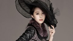 Woman hats asians Simple Background Fan Bingbing