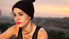 Woman hats blue eyes miley cyrus singers short hair we cant stop