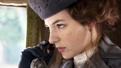 Woman hats faces Actress brunettes phones Louise Bourgoin