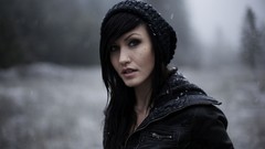 Woman hats models pierced nose