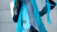 Woman hatsune miku vocaloid cosplay detached sleeves Miiko