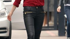 Woman hayley westenra leather pants
