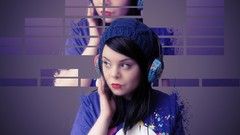 Woman headphones star wars clone trooper