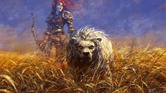 Woman hunter world of warcraft redheads Trolls artwork blizzard 