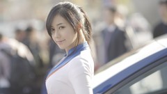 Woman Hyundai asians models Korean looking back depth of field 