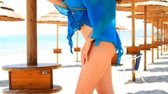 Woman ice cream models