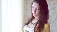 Woman indoors brunettes models Kristina Rodionova