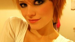 Woman indoors redheads cleavage