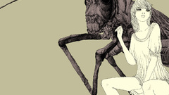 Woman insects artwork drawings