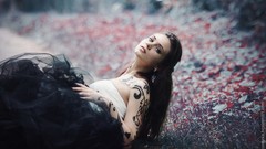 Woman Insomnia little angels