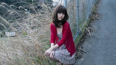 Woman Japanese asians bangs models photo shoot Rina Aizawa 