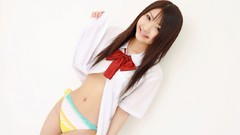 Woman Japanese asians black hair Simple Background Yoshiko 