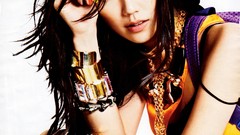 Woman Japanese fashion USA Actress bracelets asians brown eyes 