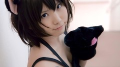 Woman Japanese models nekomimi cat ears cosplay Enako