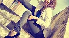 Woman jeans high heels Anastasy Dudrina