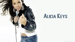 Woman jeans white background Celebrity alicia keys long hair 