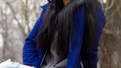 Woman jeans young smiling brunettes Malina A