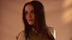 Woman juice brown eyes brunettes lip gloss wet hair victoria 