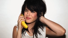 Woman katy perry banana phone