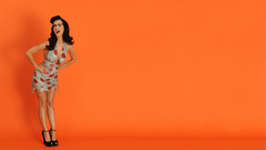 Woman katy perry orange