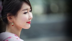 Woman kimono asians models Korean Han Seo Young