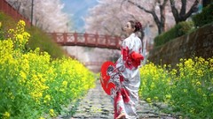 Woman kimono asians models Korean Japanese clothes Min Seo Hee