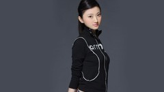 Woman king Chinese Actress asians models grey background Jing 
