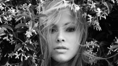 Woman Kristanna Loken monochrome