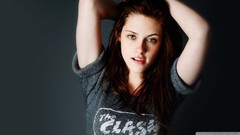 Woman Kristen Stewart Actress green eyes brunettes The Clash