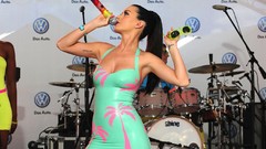 Woman latex katy perry singers latex dress tight clothing